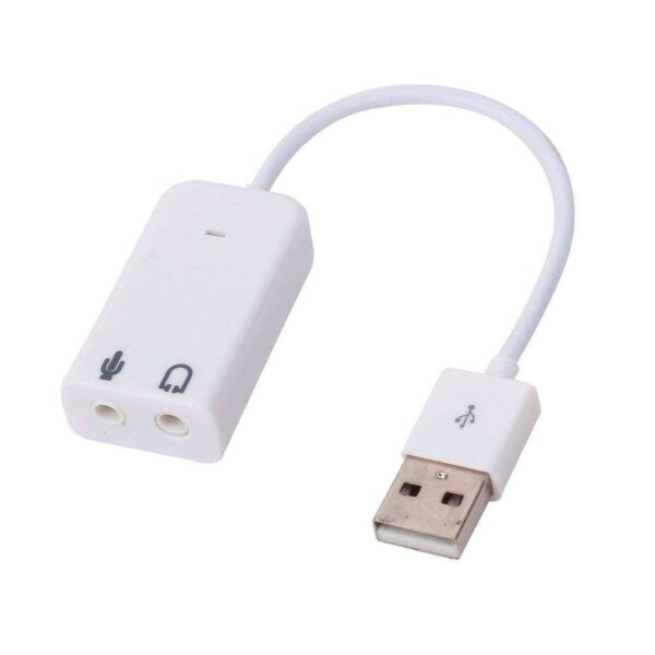 USB Sound Card | External Stereo Sound Card with 3.5 mm Headphone and Microphone Socket 7.1 Channel