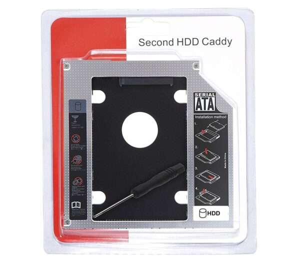 717wlP-z1ZL._SL1500 CASE Caddy for ssd and HDD , Optical Bay 2nd Hard Drive Caddy , Caddy 9.5mm for Laptop
