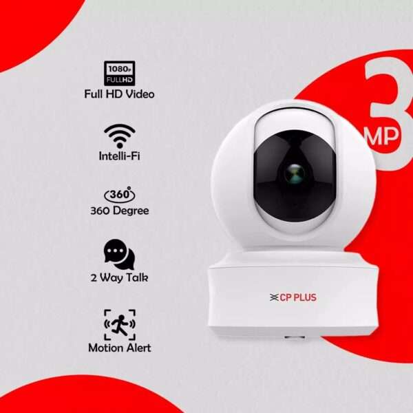 CP PLUS CP-E31A 3 MP Wi-Fi PT Security Camera- 15 Meter